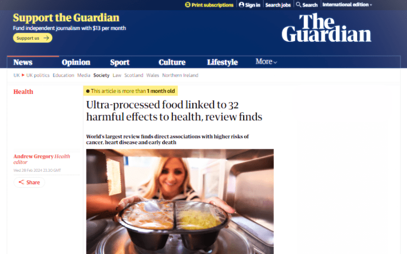Latest research findings on the impact of ultra-processed food on health