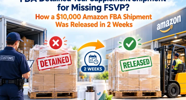 FDA Detained Your Supplement Shipment for Missing FSVP How a $10,000 Amazon FBA Shipment Was Released in 2 Weeks