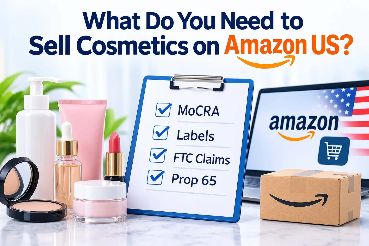 What Do You Need to Sell Cosmetics on Amazon US MoCRA, Labels, FTC Claims and Prop 65